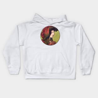 Alphonse Mucha - Stained Glass Kids Hoodie